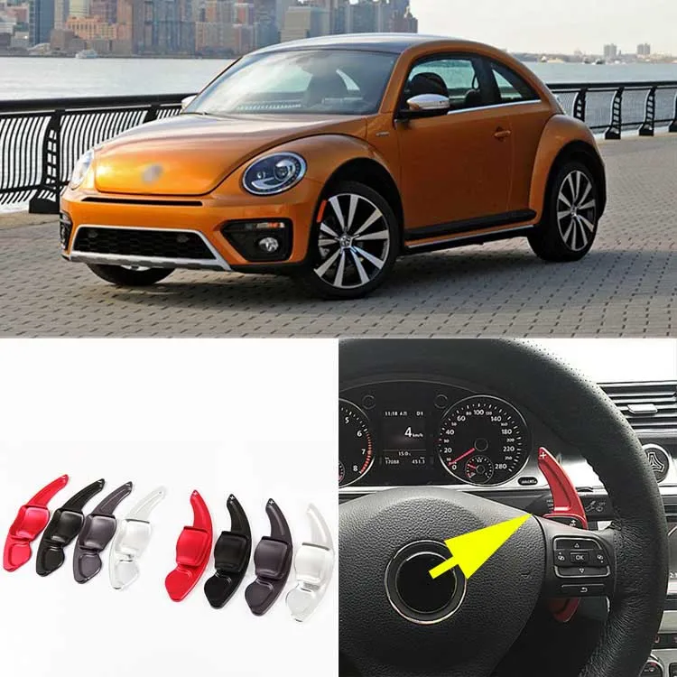 

2pcs Alloy Add-On Steering Wheel DSG Paddle Shifters Extension For Volkswagen Beetle