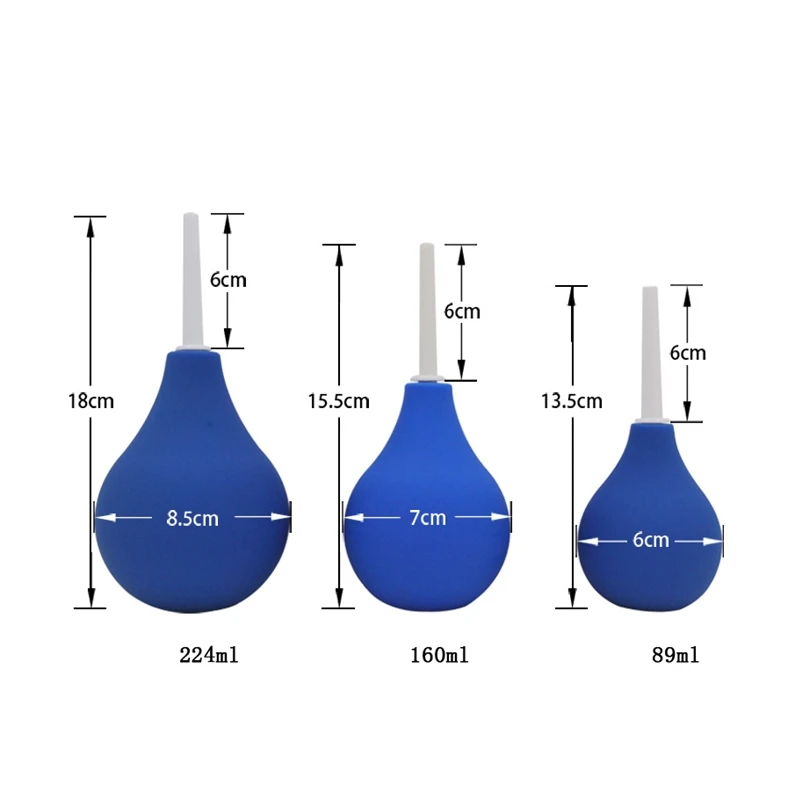 89/160/224ML Unisex Anal Shower Silicone Enemator Vaginal Enema Rectal Syringe Anal Rectum Vaginal Cleaner Bidet Accessories 6