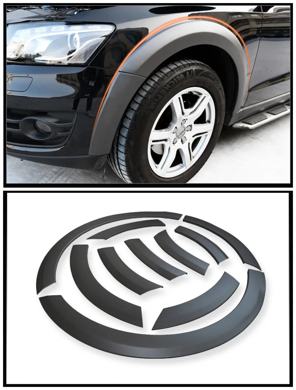 For Audi Q5 2009 2016 Fender Flares Arch Wheel Eyebrows Protect Wheel