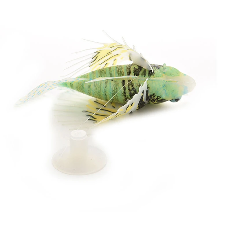 Светится в темноте Искусственный аквариум Львиная рыба орнамент аквариум Медузы декор украшения#4D27
