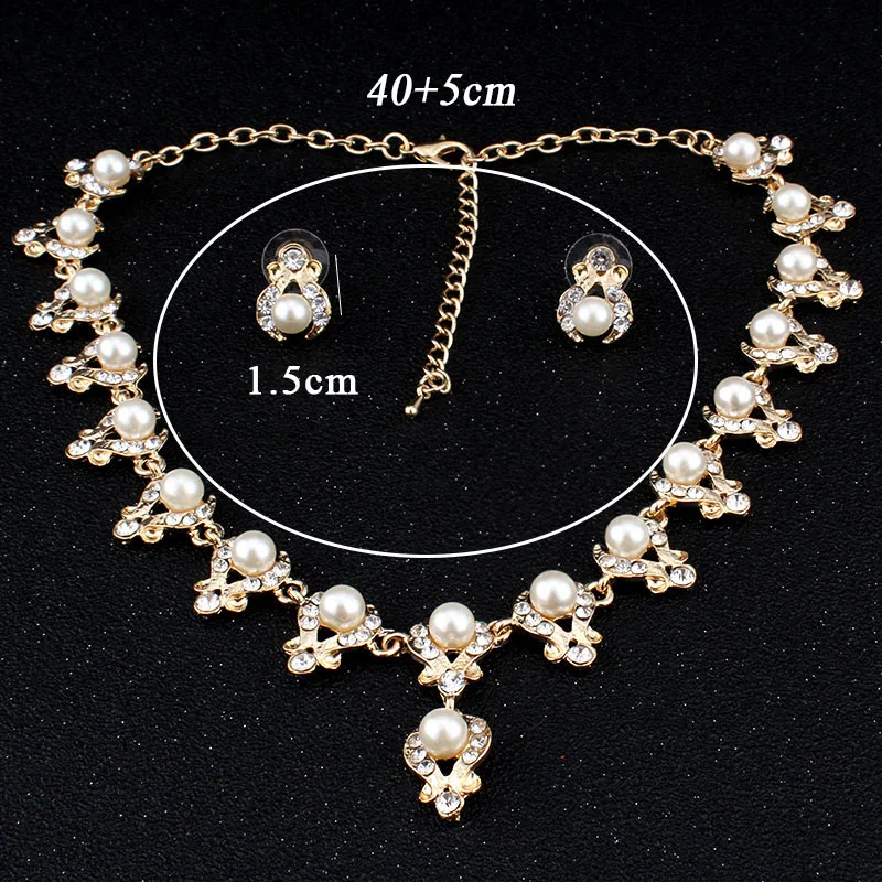 jiayijiaduo-bridal-elegant-and-elegant-jewelry-set-for-women-gold-color-crystal-imitation-pearl-necklace-earrings