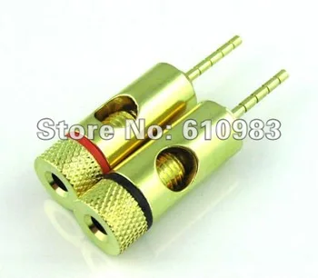 

(6 pieces/lot) Speaker Banana Plugs Connector 16mm pin long with red ring