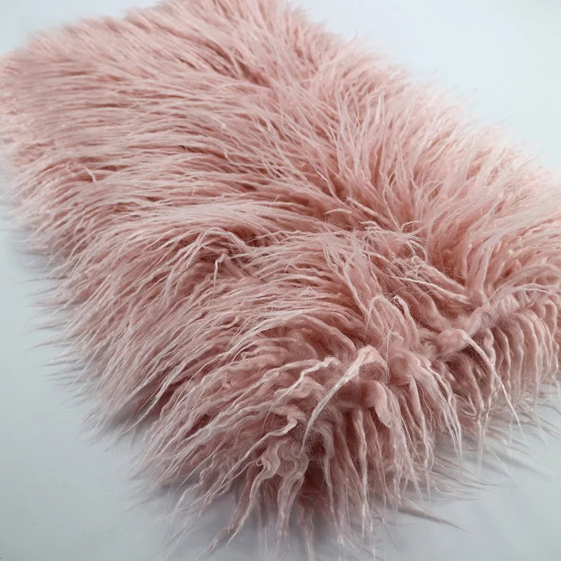 Newborn Photography Props BlanketsSoft Long Fur Plush Baby Blanket Basket Flokati StufferFaux Fur Fotografia Backdrop
