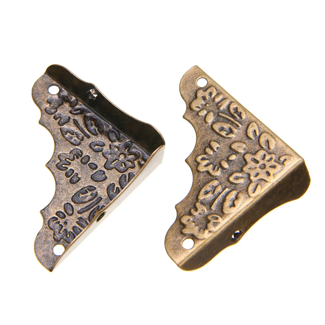 Antique Jewelry Box Corner Foot Wooden Case Corner Protector Frame Leg Decorative Protector Screw Set Furniture Hardware 3color Antique Jewelry Box Corner Foot Wooden Case Corner Protector Frame Leg Decorative Protector Screw Set Furniture Hardware 3color