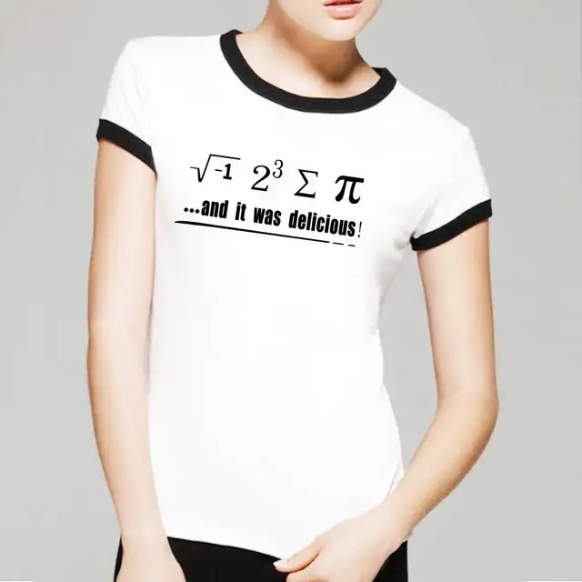 Funny math t shirts women o neck cotton woman ringer shirt euro size