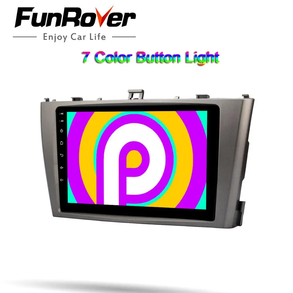 FUNROVER 2.5D+ ips Android 9,0 " 2din автомобильный Радио gps мультимедийный плеер для Toyota Avensis 2009-2013 dvd навигация navi стерео BT