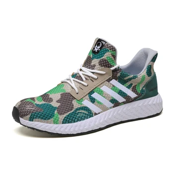 

2019 New Men's Skate Shoes Office Hemp Shoe Camouflage Male Loafers Man Camo Luxury Brogues Runner Footwear big size 40-46 Blue