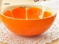 1 шт. застекленная ручная роспись керамическая тарелка для супа фруктовый дизайн на пару рис японская Милая миска 5 дюймов ок 0122 - Цвет: Оранжевый