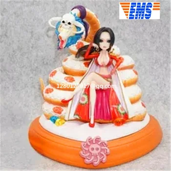 

Statue ONE PIECE Boa Hancock Peach Hearts Sitting Full-Length Portrait With LED Light Bust SD Q-version Action Figure Toy P1037