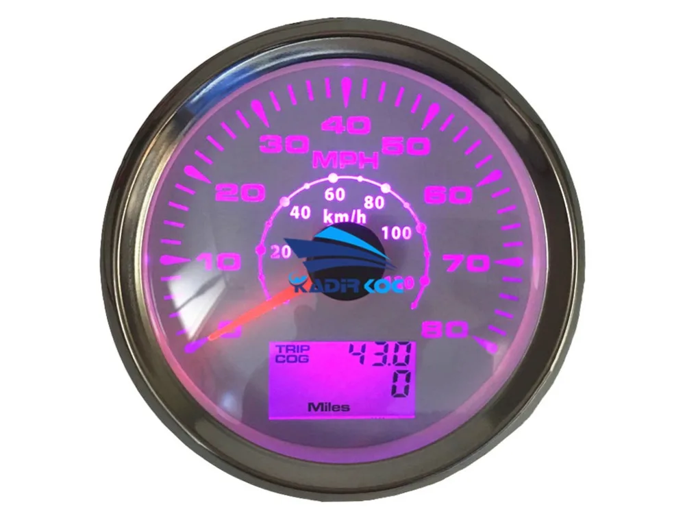1 шт. Новое поступление многофункциональные спидометры GPS 0-80MPH 85 мм Скорость одометры измеритель скорости Cog 0-120 км/ч Mileometer для автомобиля