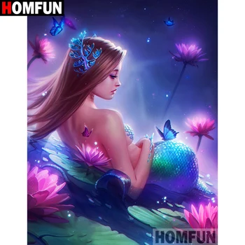 

HOMFUN Full Square/Round Drill 5D DIY Diamond Painting "Cartoon beauty" 3D Diamond Embroidery Cross Stitch Home Decor A19219