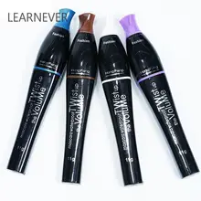 LEARNEVER, новинка, Водостойкая тушь для ресниц, синяя, фиолетовая, черная, зеленая, Подкручивающая, удлиняющая, для ресниц, густая, Объемная тушь для ресниц, косметическая