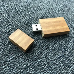 Блок деревянная квадратная форма, с usb-кабелем 2,0 флэш-накопитель памяти, накопитель 128 МБ 1 Гб 2 Гб 4 ГБ 8 ГБ 16 ГБ 32 ГБ 64 ГБ - Цвет: dark bamboo