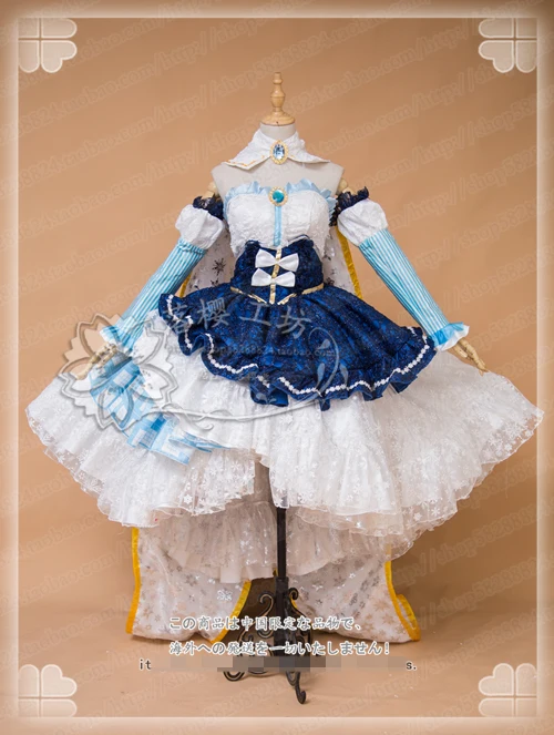 

[Customized] Miku Vocaloid V Hatsune Miku Cosplay Costume 2019 ICE SNOW MIKU Princess Dress Halloween Costumes for women free sh