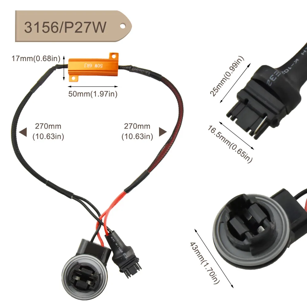 2X 1156 Ba15s P21W 1157 7443 7440 Canbus проводка поворотного сигнала без ошибок резисторы Flash
