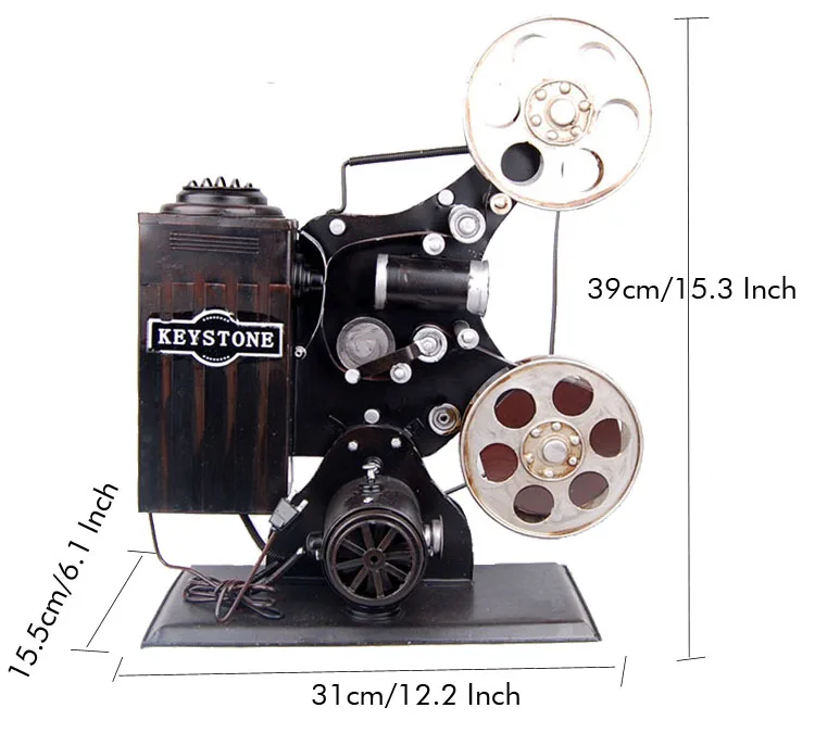 NEO-Handmade-Metal-Handicrafts-Crafts-Retro-Vintage-Classic-Film-Projector-Bioscope-Model-Prop-for-Gift-Home - 