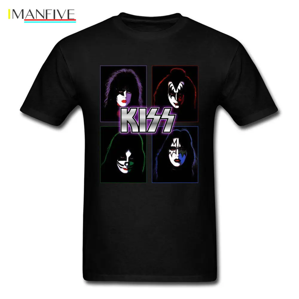 

NEW Fashion KISS Band Men's T-Shirt Hard Rock and Roll Vintage Men Shirt Top Summer Style Hip Hop Men T-Shirt Tops