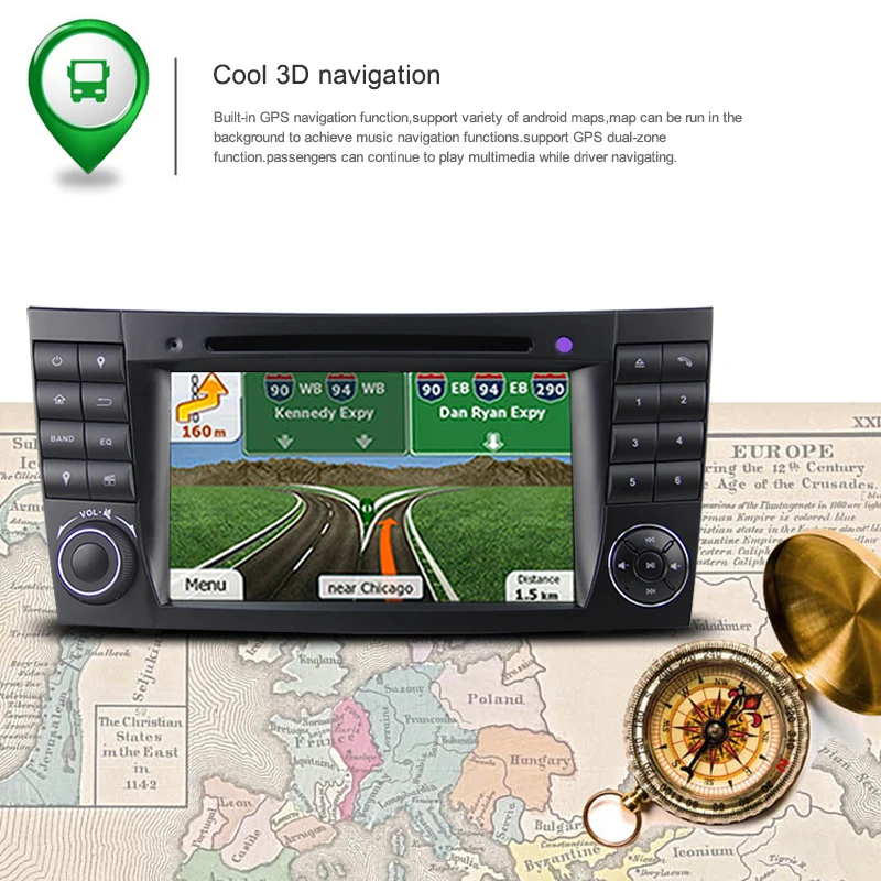 Discount Android 7.1 8.0 Car DVD Player For MERCEDES BENZ E class W211 G-Class W463 CLS W219 W209 GPS Navi Head Unit Video Player Wifi bt 34