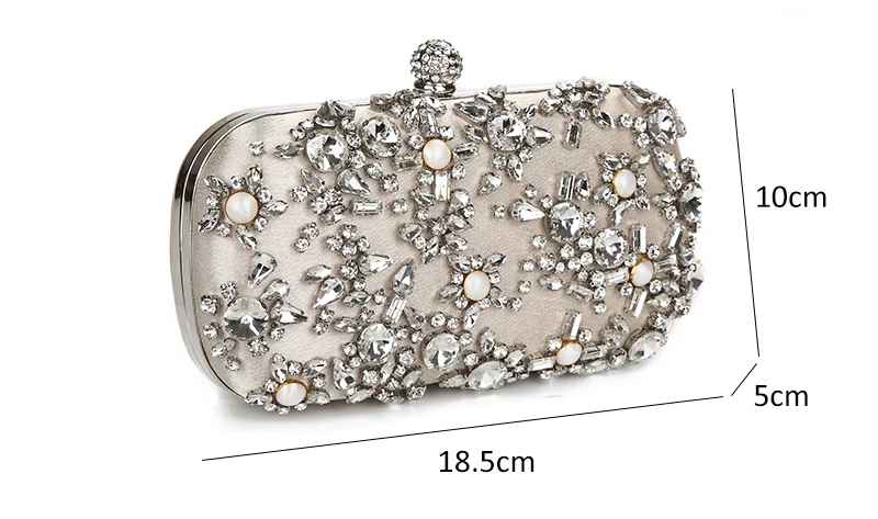 Luxy Moon Apricot Satin Clutches Evening Bags Size