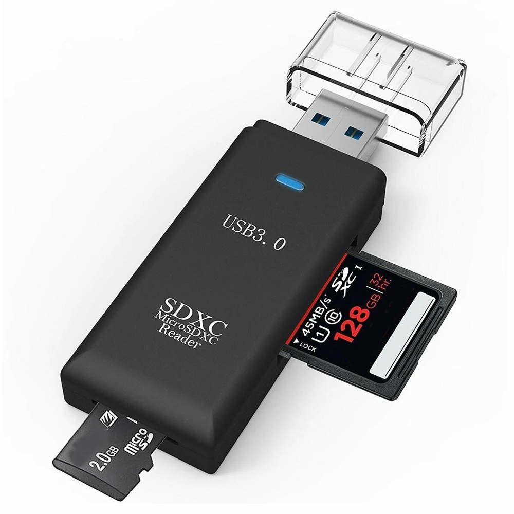 Black Mini High Speed USB 2.0 Micro SD TF SDXC Memory Card Reader Adapter HOT 