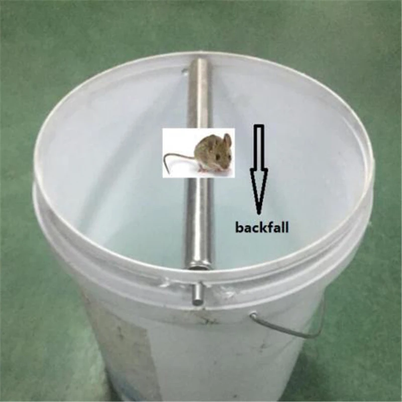 Hot Stainless Steel Mice Trap Rolling Log Roll Into bucket Mouse Trap
