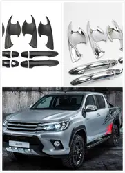 Для Toyota Hilux Revo SR5 2015 2016 17 2018 автомобилей Стайлинг экстерьер дверная ручка Чаша Стикеры Обложка 12 *