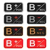 3D ПВХ A + B + AB + O + Положительный POS A- B- AB- O-отрицательный NEG для группы крови, пластырь, тактические военные заплаты, резиновые значки ► Фото 3/6
