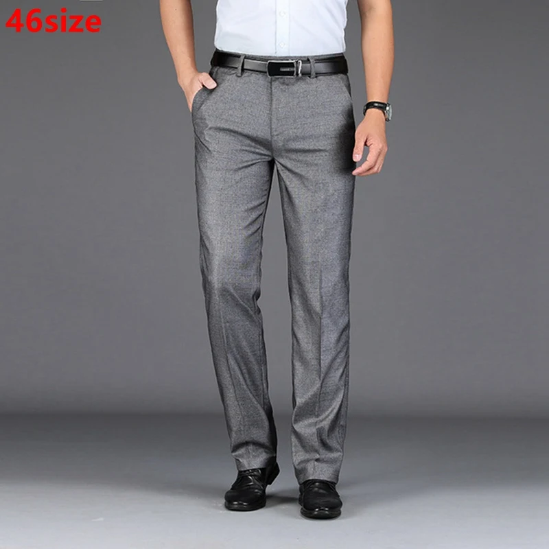 

Spring and summer thin Suit Pants oversize men's trend wild straight men's casual large size Suit Pants 46 44 42