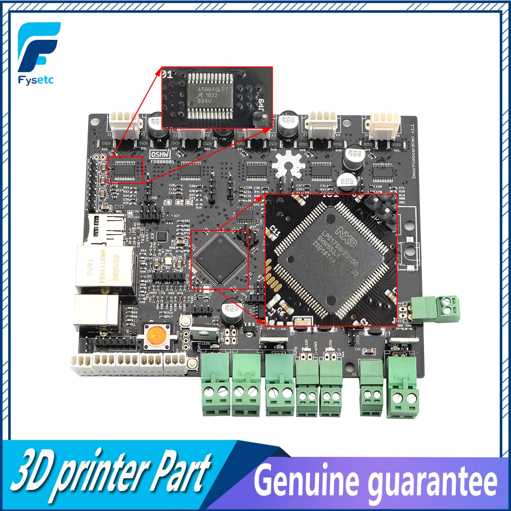 3d принтер Smoothieboard 5X 5XC V1.1 ARM с открытым исходным кодом материнская плата 32 бит LPC1769 Cortex-M3 плата управления Поддержка Ethernet для ЧПУ