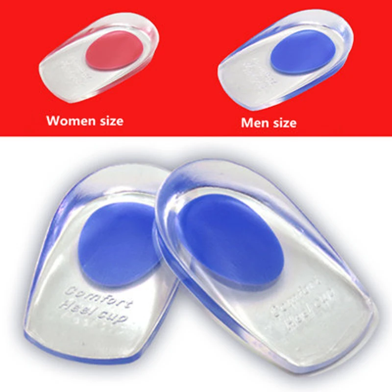 4 pairs/lot Silicone Heel Cup Feet Care Heel Increased Insoles Prevent