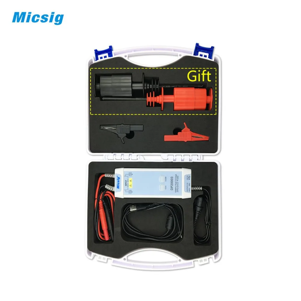 

Micsig DP20003 Oscilloscope 100MHz 5600V High Voltage Differential Probe Kit 3.5ns Rise Time 200X/2000X Attenuation Rate