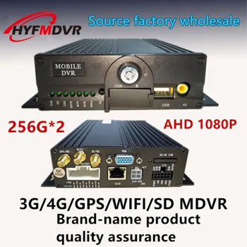 

HYFMDVR AHD HD dual SD card 4-channel car video recorder SD card MDVR car monitoring host