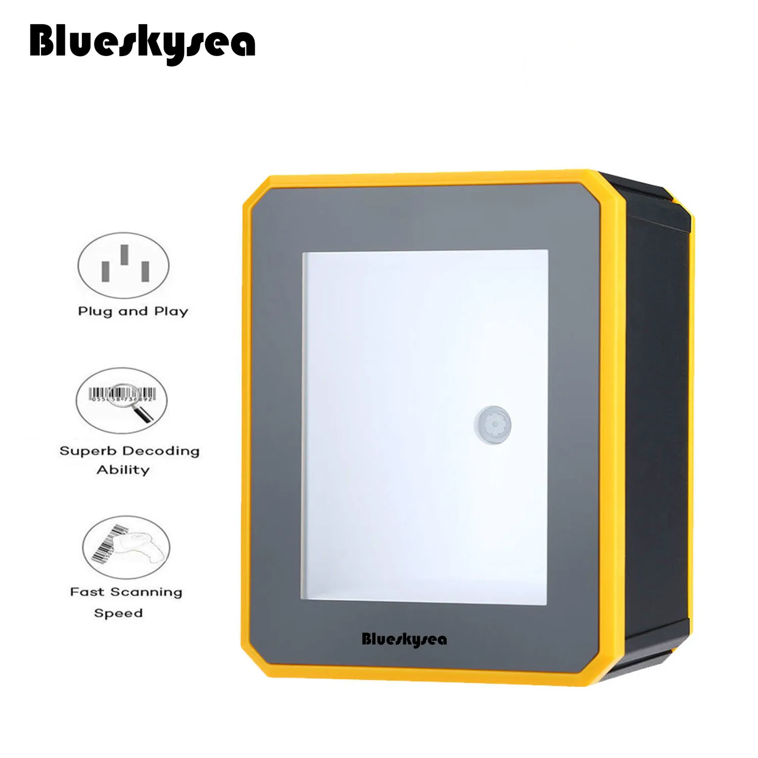 Blueskysea YK-MP2600 1D/2D платформа сканер штрих-кода USB проводной настольный 2D qr-код считыватель всенаправленный 2D QR PDF417 сканер