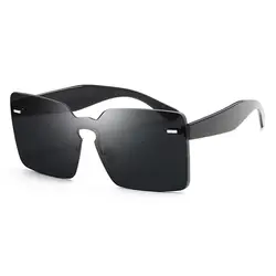 Без оправы УФ большой площади унисекс солнцезащитные очки Для летних вечеринок очки ПК HD линзы износостойкость очки модный аксессуар