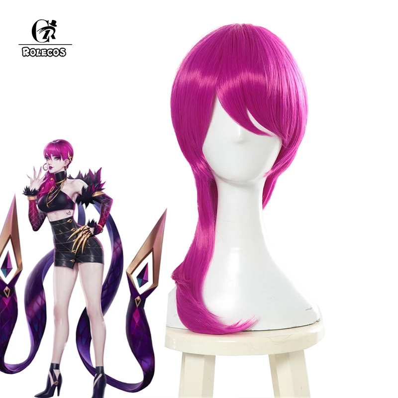 ROLECOS Игра LOL KDA Evelynn Косплей волосы K/DA синтетические новая кожа головной убор