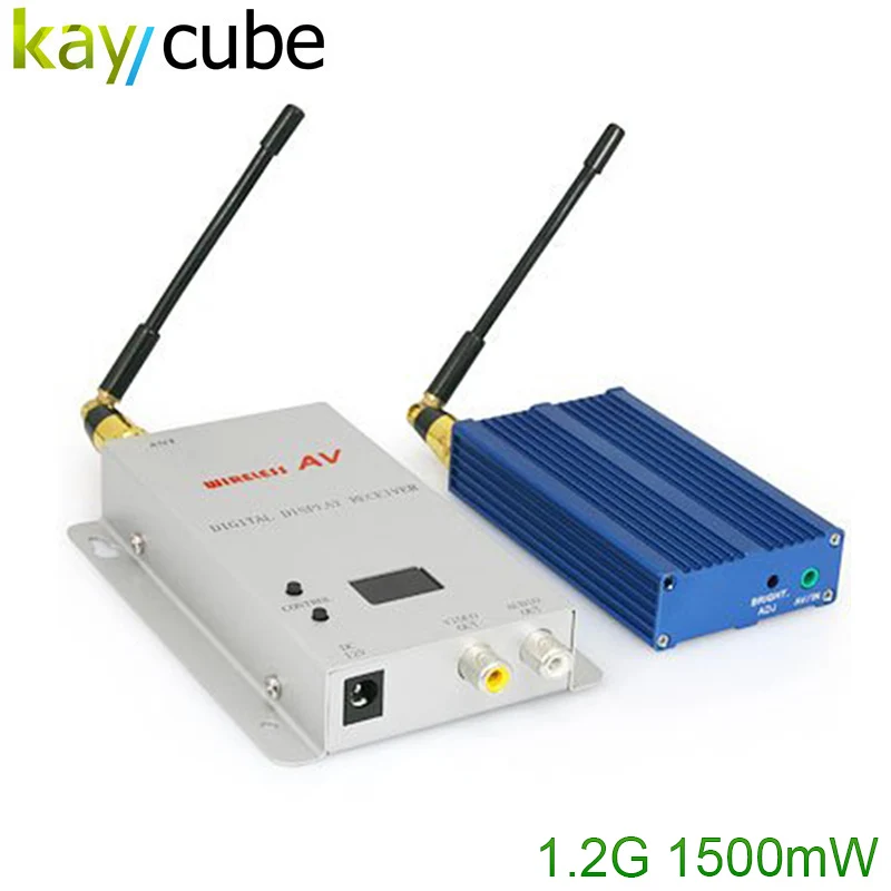 

kaycube 1.2G 1500mw Wireless Video Transmitter And Receiver, Wireless AV Sender 1.2G Wireless Video Sharing Device