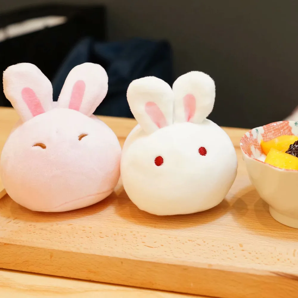 Сакура Кролик плюшевая игрушка мяч белый/розовый Plushie кролик пудинг Животные в