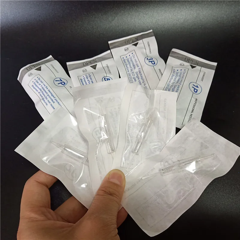 

50PCS Disposable Screw Tattoo Needles Cartridges for Premium Charmant Permanent Makeup Machine Pen Eyebrow lips Tool 1P/3P/5P