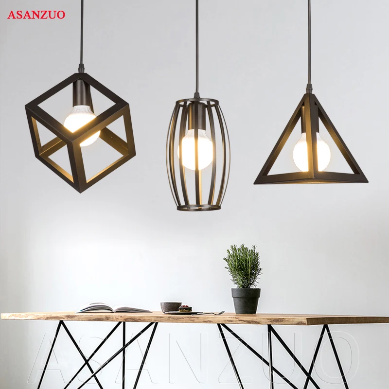 3 heads pendant lighLoft Iron Pendant Lights Industrial Style Restaurant Bar Creative Retro Bar Pendant Lamps E27 Hanging Lights 2pcs country retro creative industrial iron pendant lamps nordic new bar coffee aisle balcony glass pendant lights