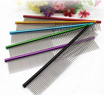 

Wholesale 100pcs/lot 19x3.7cm Dog Combs Long Thick Hair Fur Removal Brush Pets Dog Cat Grooming Combs