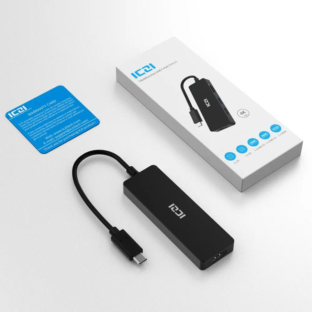 ICZI 4K USB C к HDMI USB 3,0 2,0 SD TF Порты адаптер Тип C к HDMI конвертер концентратор для ноутбука Macbook Pro samsung S9 S10