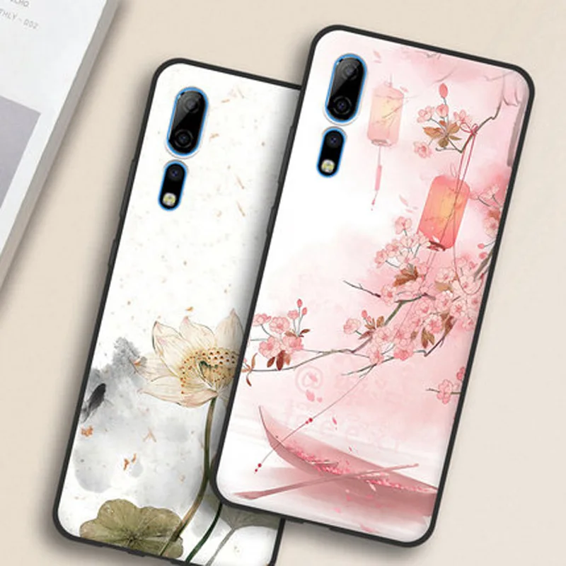 Чехол для ZTE Axon 10 pro чехол 10Pro с цветами Мягкий Силиконовый ТПУ телефона Axon10 A2020Pro