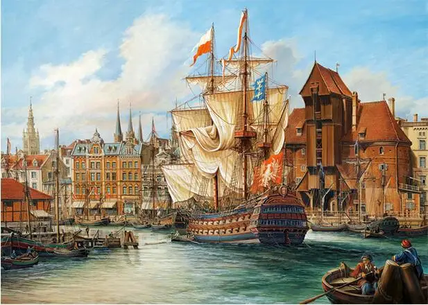 Needlework Landscape Sailboat Embroidery DIY DMC Cross Stitch Kits 14CT Counted Unprinted Oil painting Home | Дом и сад