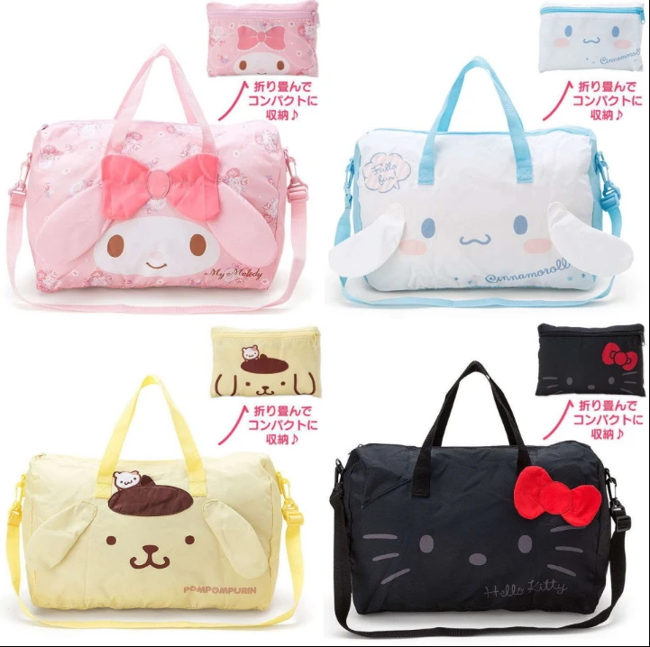 

New Hello kitty Melody pudding dog portable folding Luggage Bag Handbag Satchel Four styles can be chosen. ultra-large capac