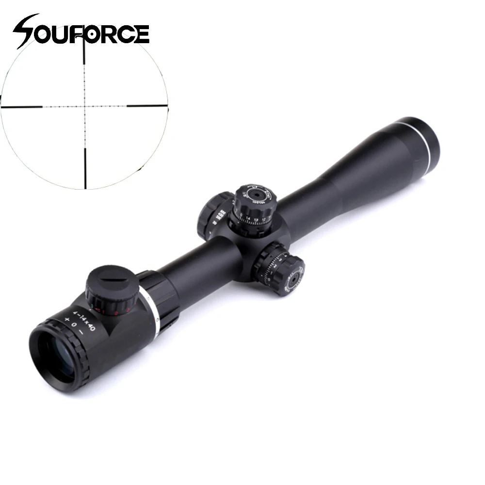 

4-14X40 Optical Sight Rifle Scope for 20mm Rail Mount Waterproof Recoil-proof Fully-coated Optics Sight for Hunting