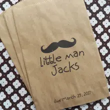 Пользовательские маленький человек усы ребенок душ попкорн конфеты буфет леденец сумки пол раскрывает хлебобулочные печенья goody подарок сувениры мешки