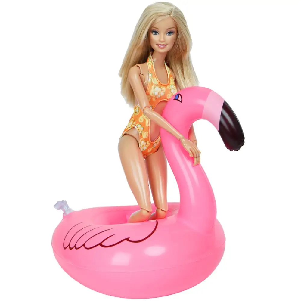 2 шт./партия = 1x купальный костюм летний пляжный Бассейн Бикини+ 1x Розовый Спасательный круг Одежда для куклы Барби аксессуары детские игрушки