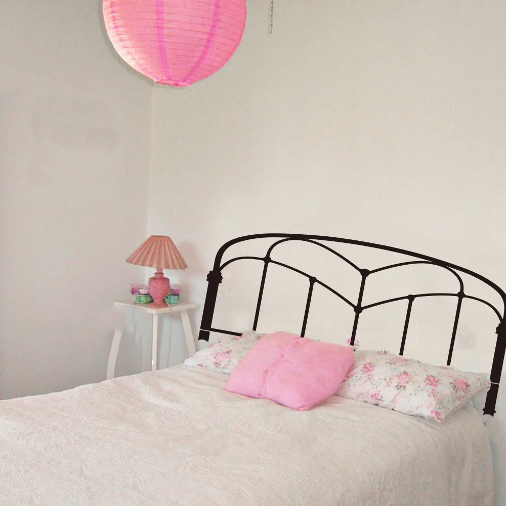 Large Headboard Wall Decal Sofa Bedroom Huge Headboard Bed Head Heart Flower Wall Sticker Living Room Kids Room Vinyl Decor (4)