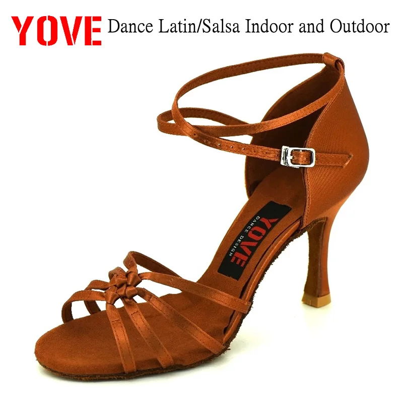 

YOVE Style w1703-10 Professional Latin Dance Shoe Indoor for Women's 3" Flare Heel