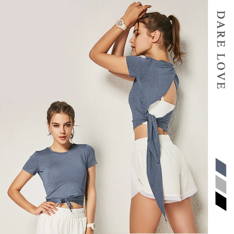 

Fashion Summer Embroidery 0-neck Solid T Shirts Women Short Sleeve Tops Tees Casual Female T-shirt Lace Up Plus Size